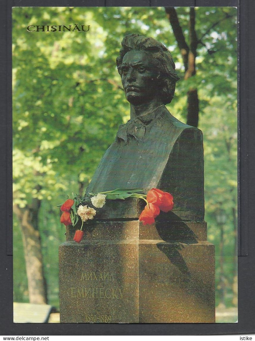 Moldova, Chisinau, Bust Of Mihai Eminescu, 1990. - Moldavie