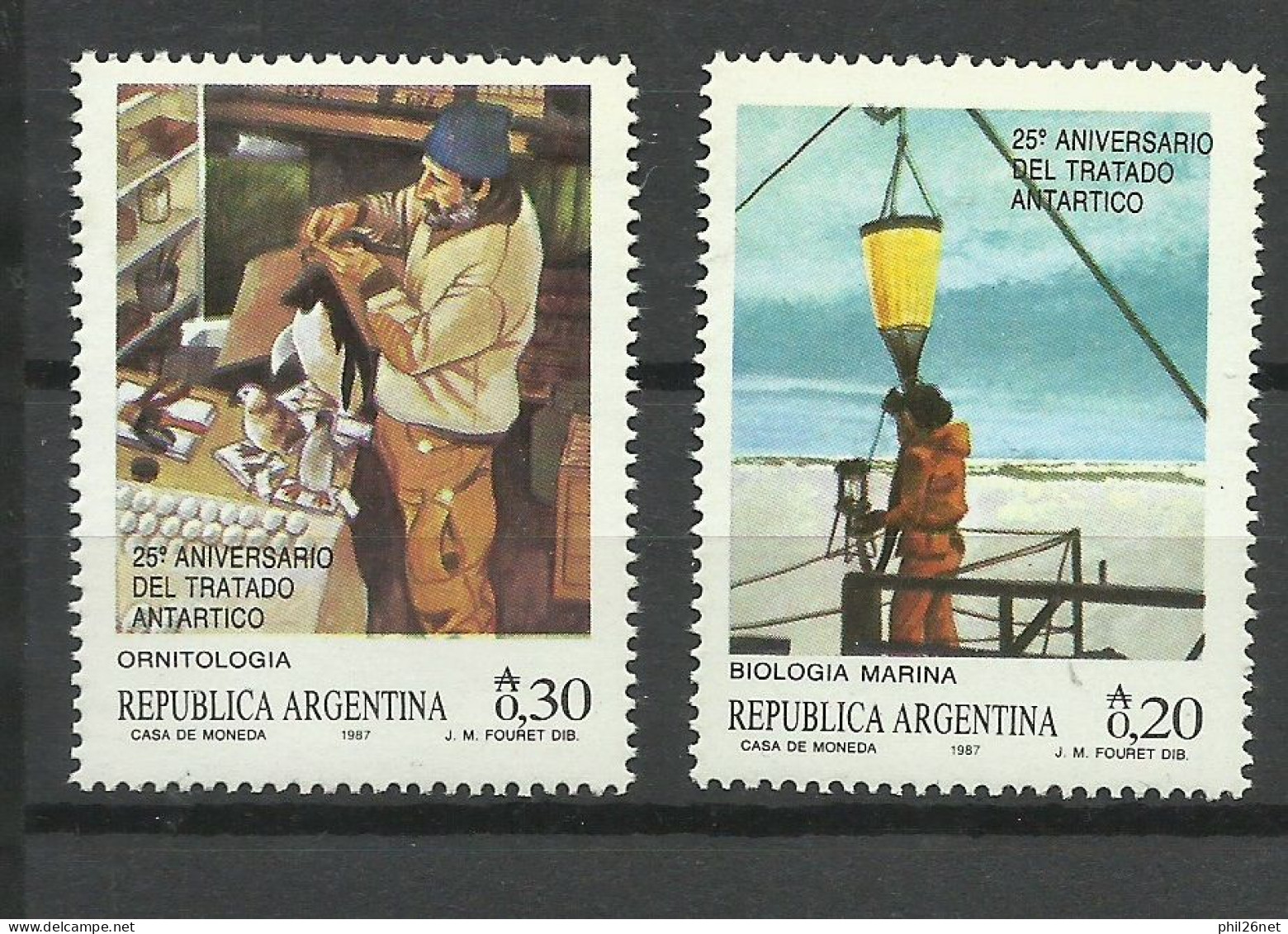 Argentine N°1557  Et 1558  Traité De L'Antartique     Neufs   * *    B/TB Voir Scans    Soldes ! ! ! - Traité Sur L'Antarctique