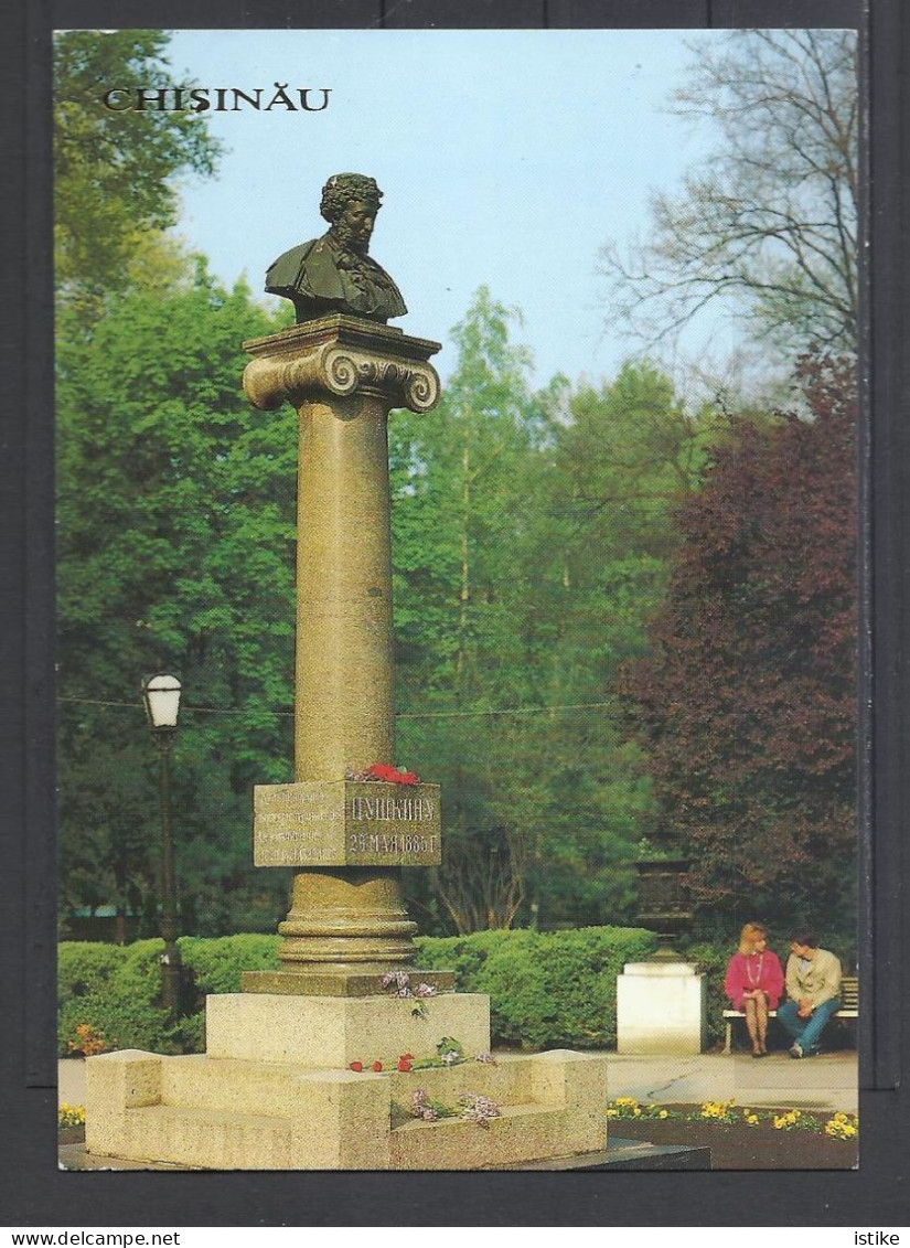 Moldova, Chisinau, Monument To  A.S. Pushkin, 1990. - Moldavie