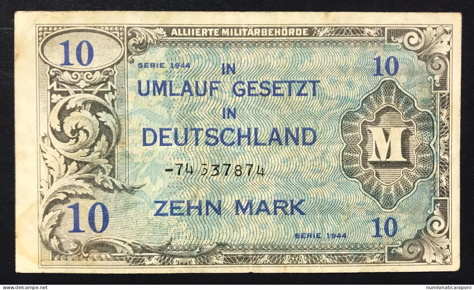 GERMANIA GERMANY  10 Mark 1944  Pick#194d LOTTO 516 - 2° Guerre Mondiale