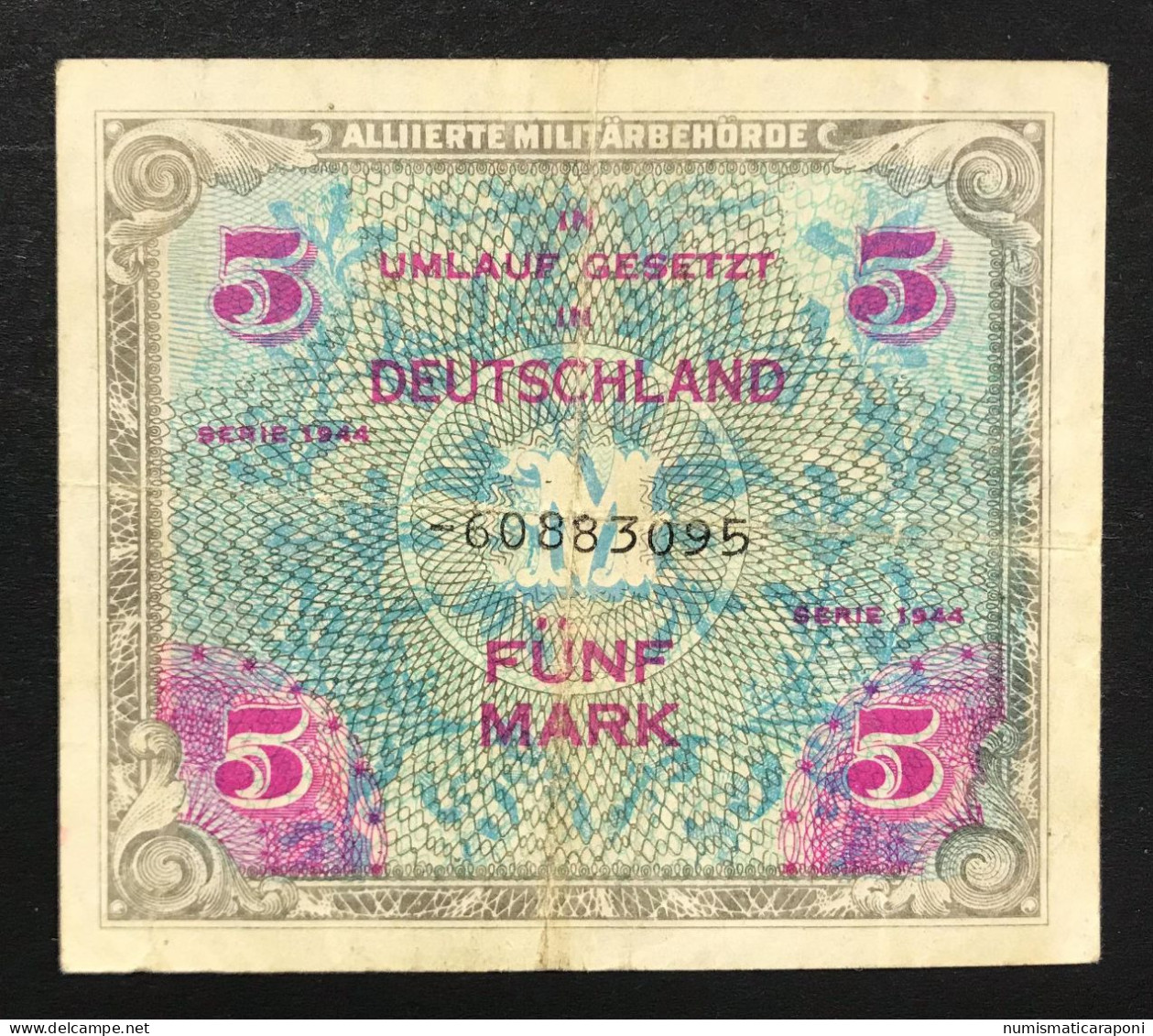 GERMANIA GERMANY  5 Mark 1944  Pick#193 LOTTO 517 - 2. WK