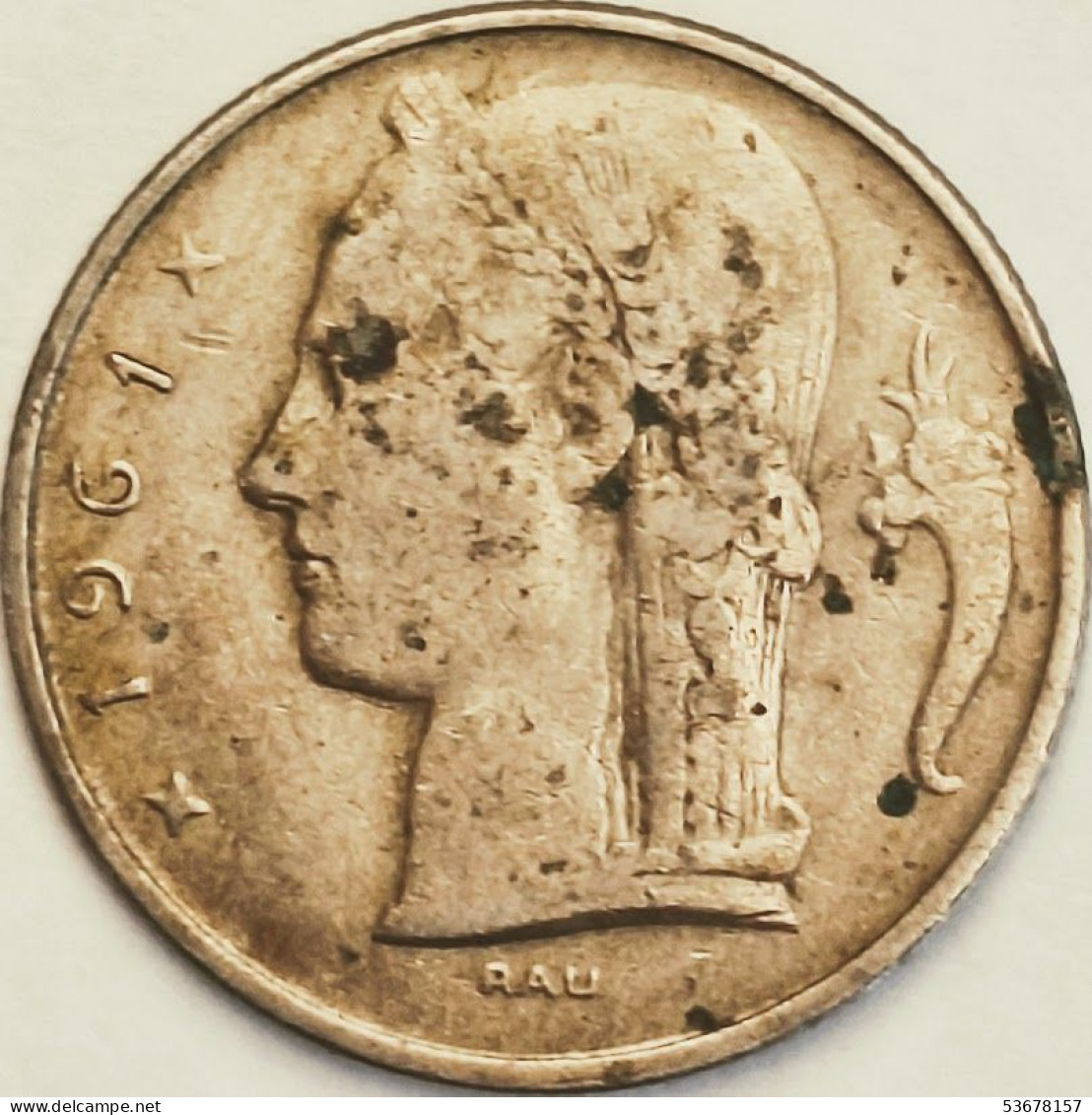 Belgium - 5 Francs 1961, KM# 135.1 (#3184) - 5 Francs