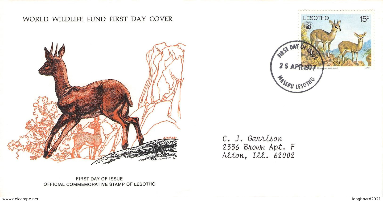 LESOTHO - FDC WWF 1977 - 3 FDC  /4389 - Lesotho (1966-...)