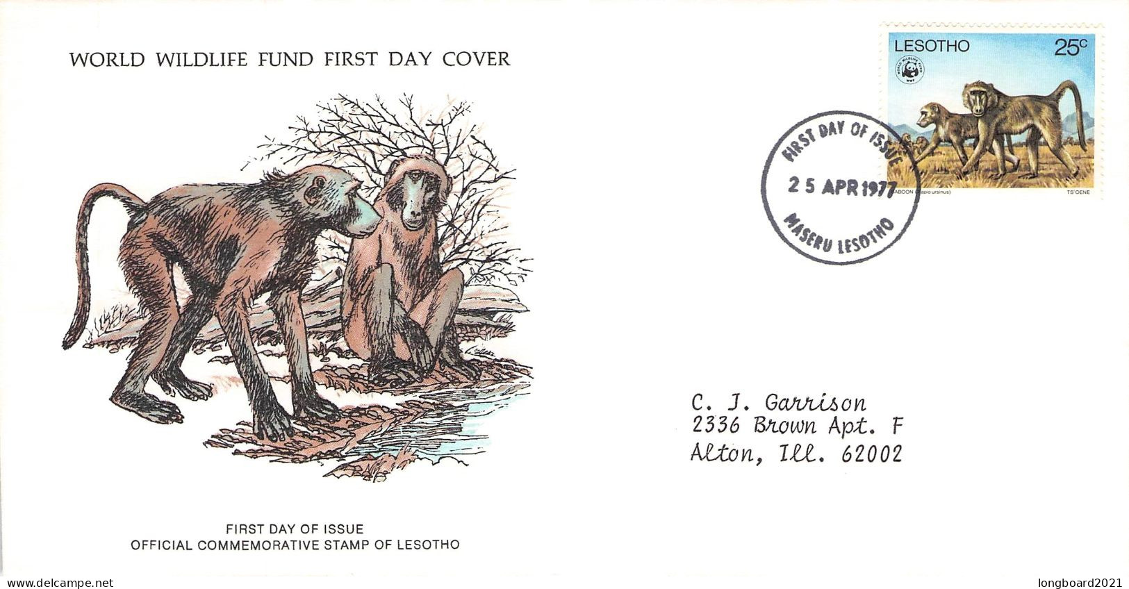 LESOTHO - FDC WWF 1977 - 3 FDC  /4389 - Lesotho (1966-...)