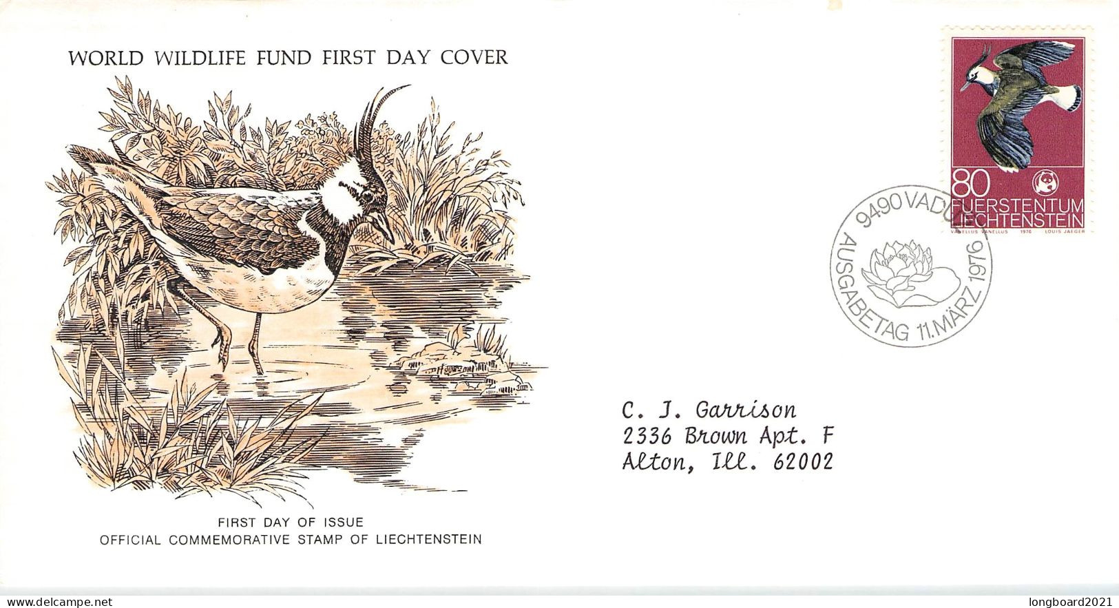 LIECHTENSTEIN - FDC WWF 1976 - 4 FDC  /4390 - FDC