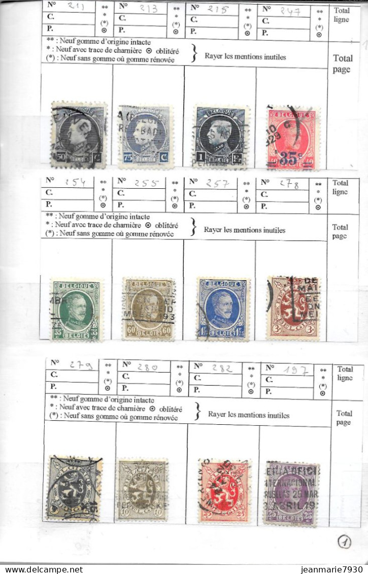 BELGIQUE -  LOT DE TIMBRES DANS CARNET A CHOIX Et 10 LETTRES - Collections