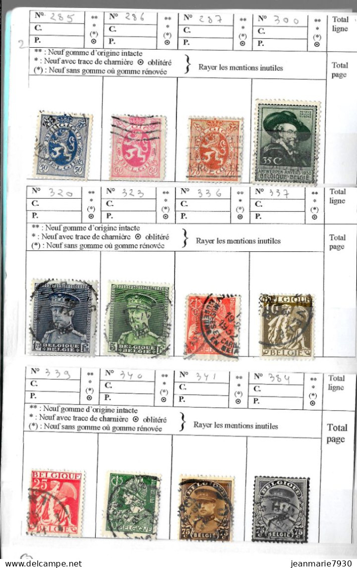 BELGIQUE -  LOT DE TIMBRES DANS CARNET A CHOIX Et 10 LETTRES - Collections