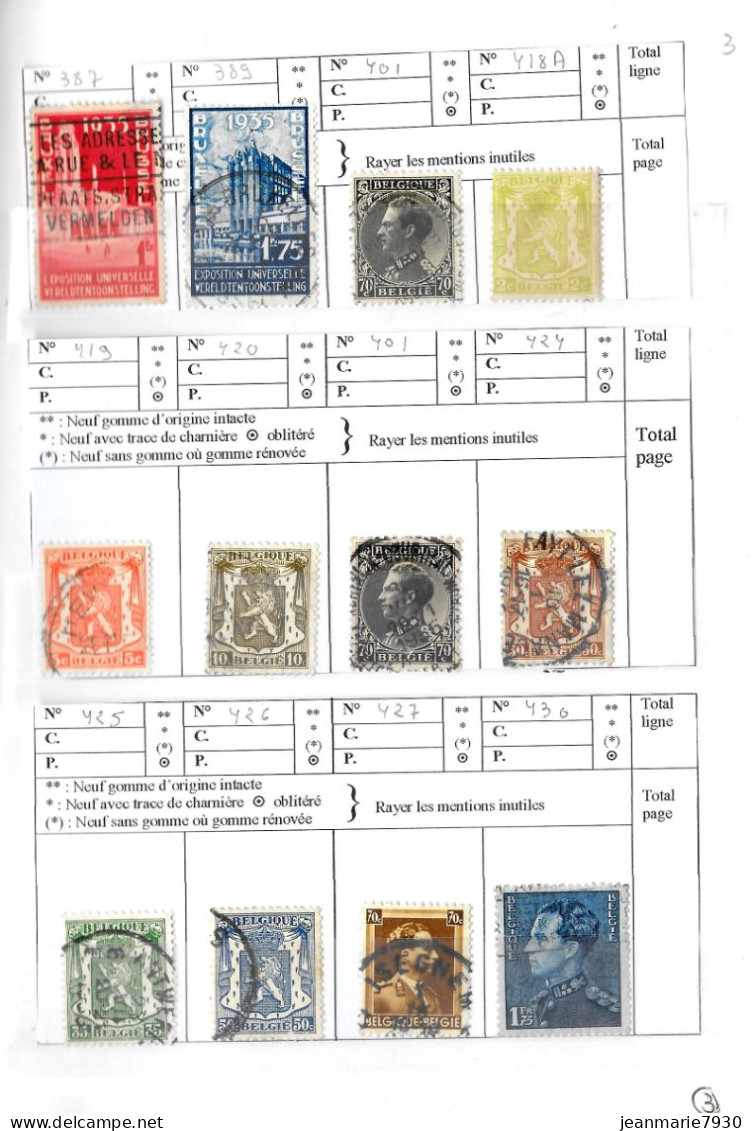 BELGIQUE -  LOT DE TIMBRES DANS CARNET A CHOIX Et 10 LETTRES - Collections