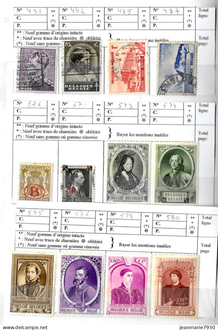 BELGIQUE -  LOT DE TIMBRES DANS CARNET A CHOIX Et 10 LETTRES - Collections