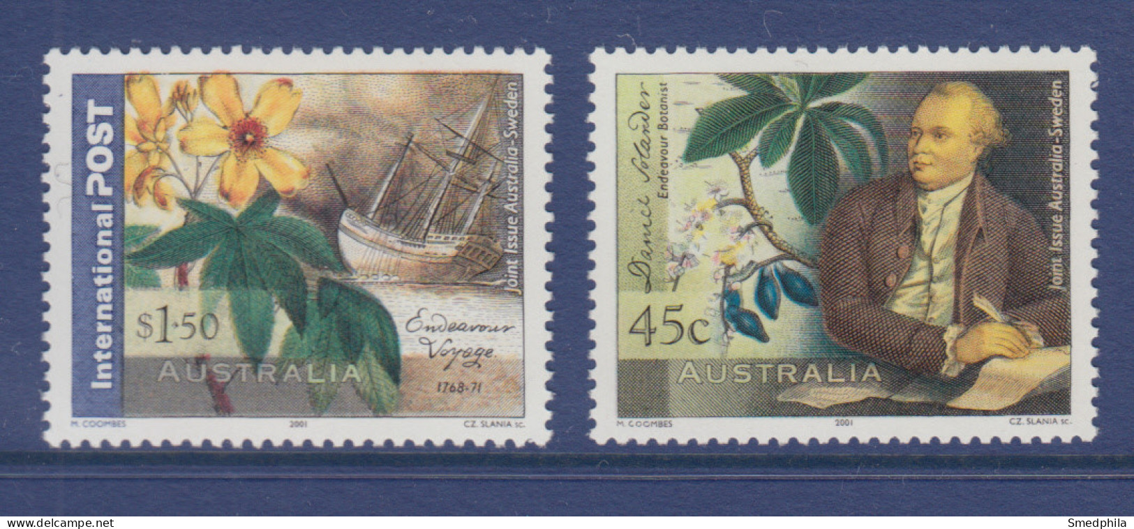 Australia 2001 - Daniel Solander - Unused Stamps
