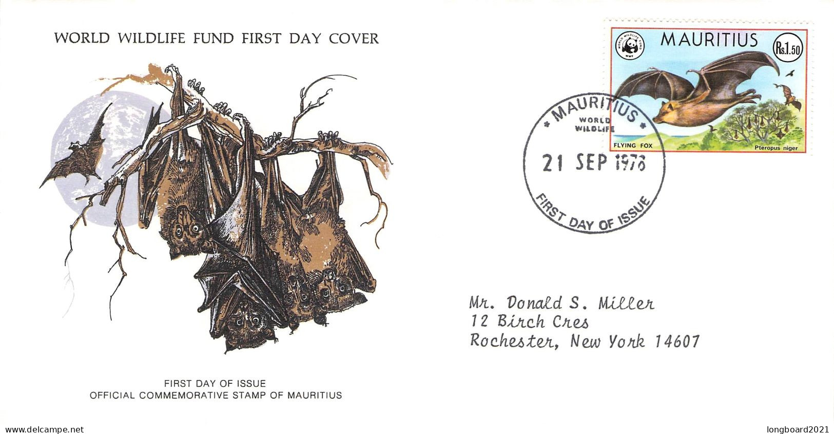 MAURITIUS - FDC WWF 1978 - 4 FDC  /4395 - Maurice (1968-...)