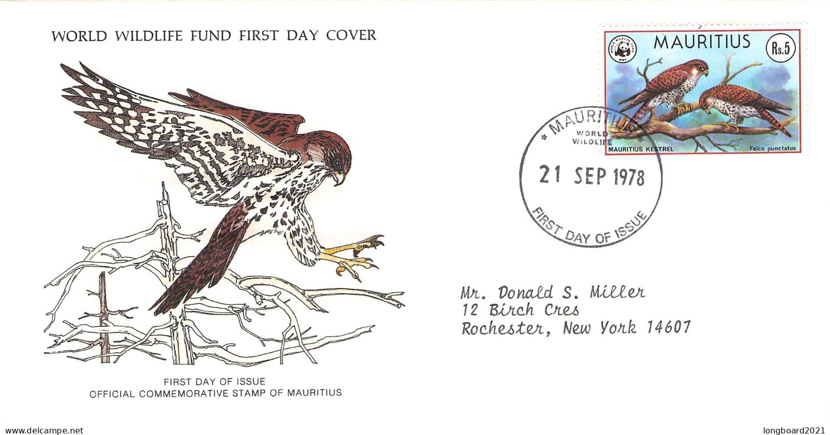 MAURITIUS - FDC WWF 1978 - 4 FDC  /4395