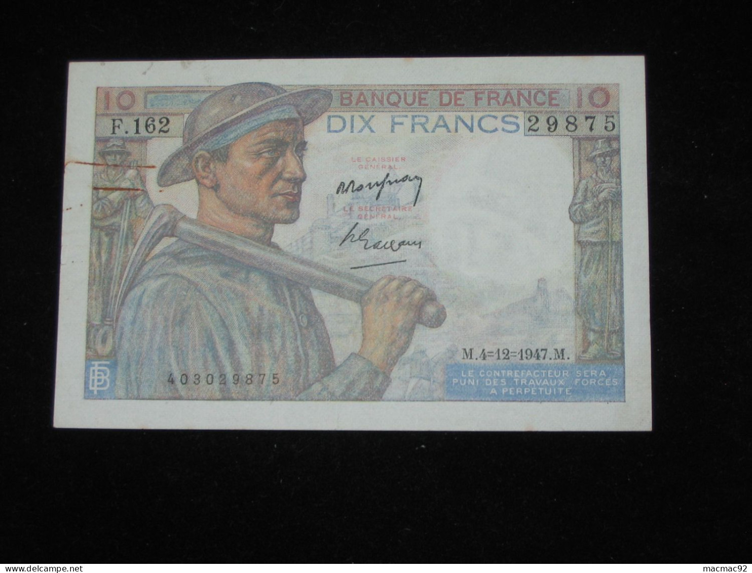 10 Dix Francs MINEUR 1947  **** EN ACHAT IMMEDIAT **** - 10 F 1941-1949 ''Mineur''