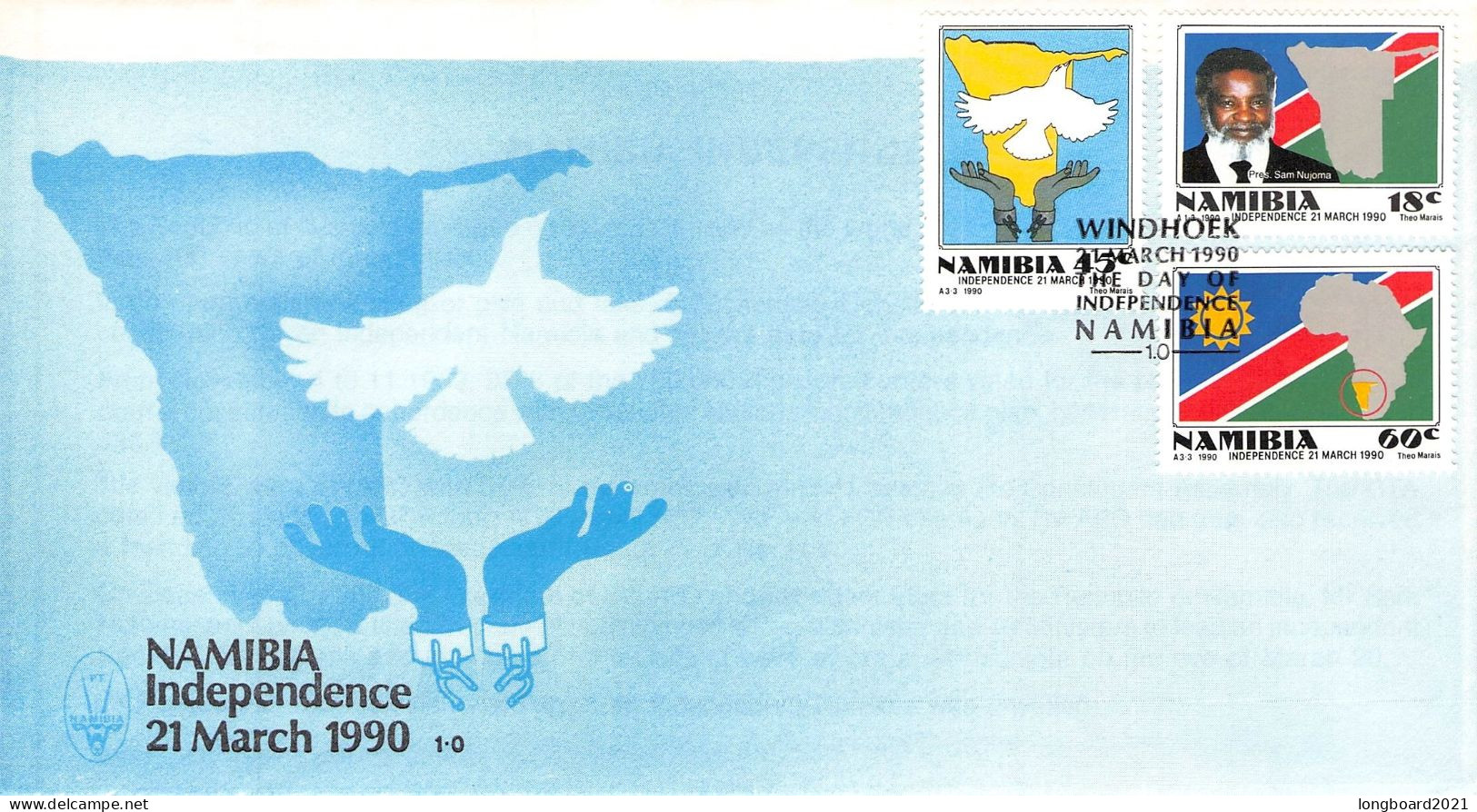 NAMIBIA - FDC 1990 - INDEPENDENCE  /4401 - Namibia (1990- ...)