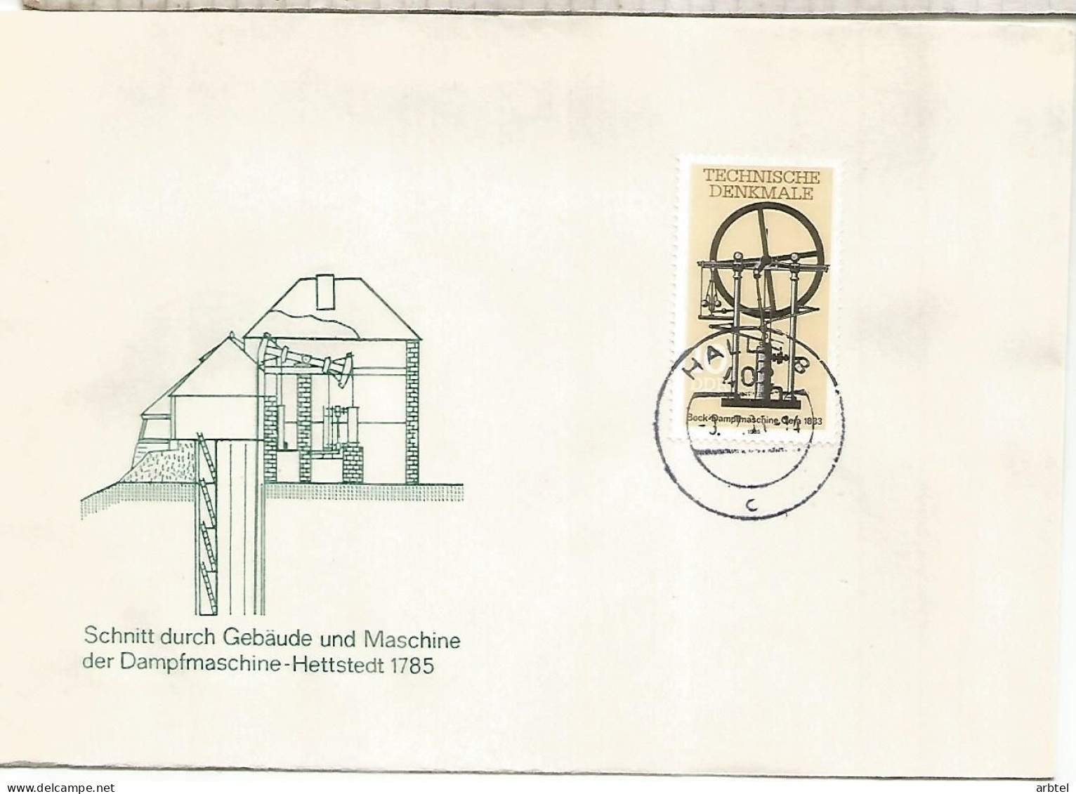 ALEMANIA DDR HALLE CIENCIA TECNICA MAQUINA DE VAPOR STEAM MACHINES - Autres & Non Classés