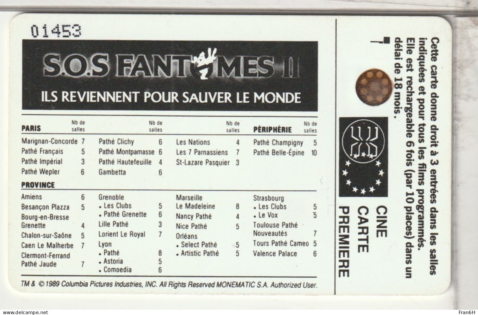 CINÉCARTE  - - Movie Cards