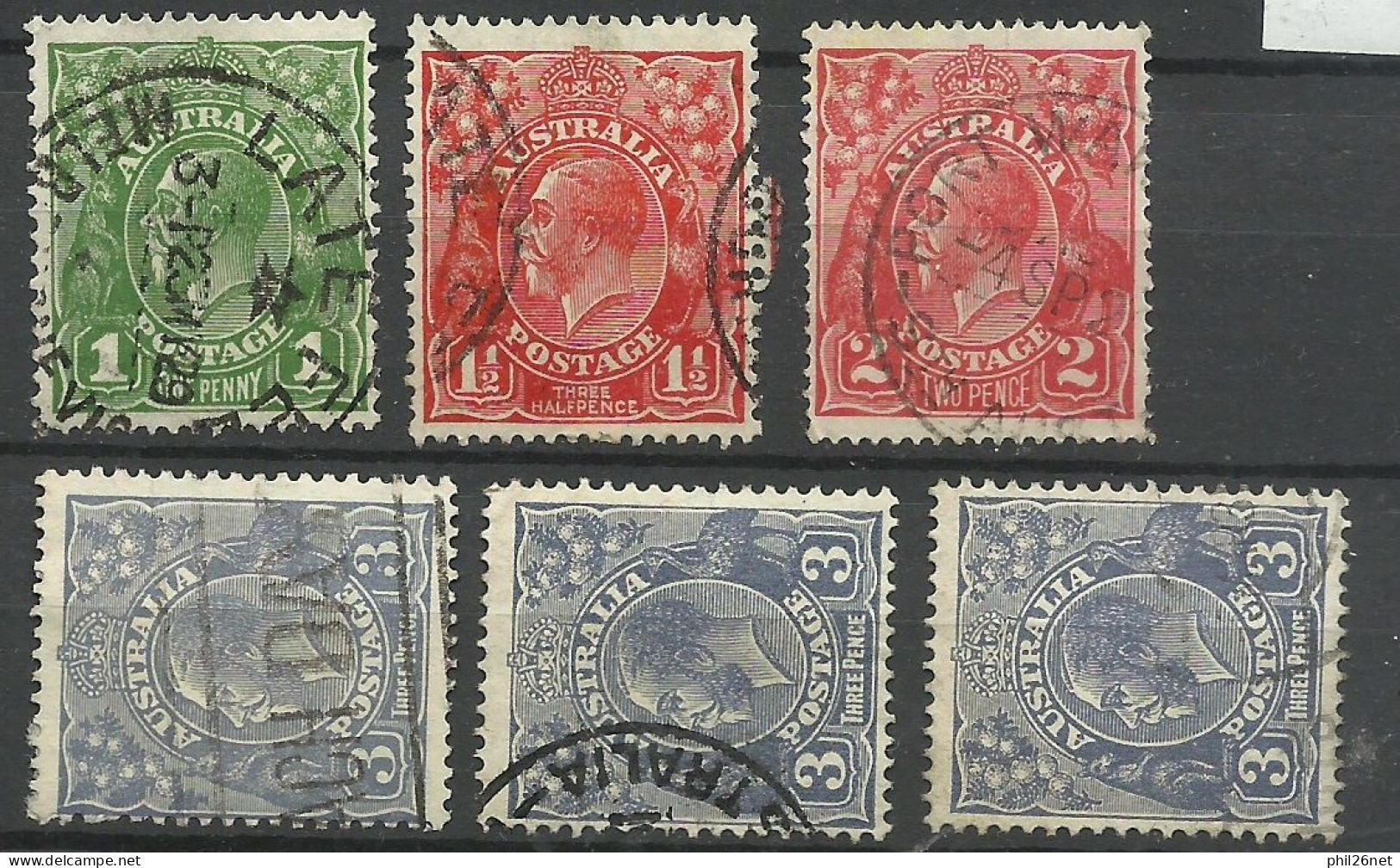 Australie     N°36;37;51 Et 54 X 3  Oblitérés     B/TB Voir Scans  Soldes ! ! ! - Used Stamps