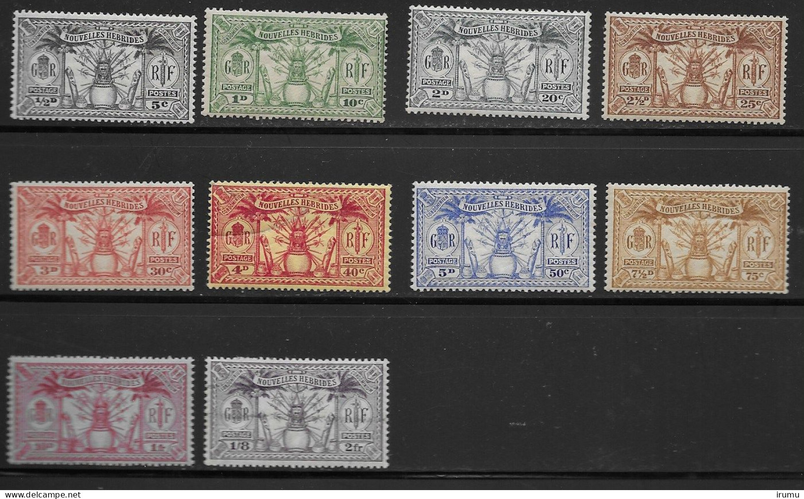 Nlle Hébrides 1925, Y&T 80-89; *; Vc 22.50 – Manque Le Y&T 90 (SN 2096) - Unused Stamps