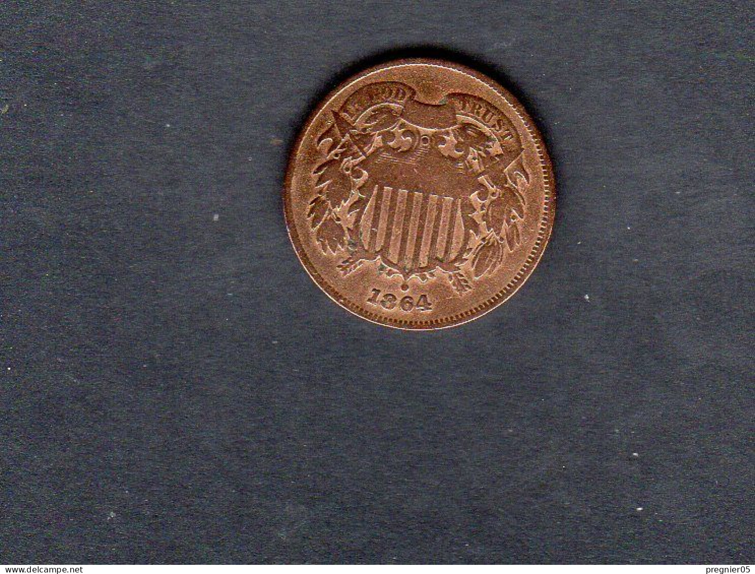 USA - Pièce 2 Cents "Union Shield"  1864 TB/F  KM.094 - 2, 3 & 20 Cents