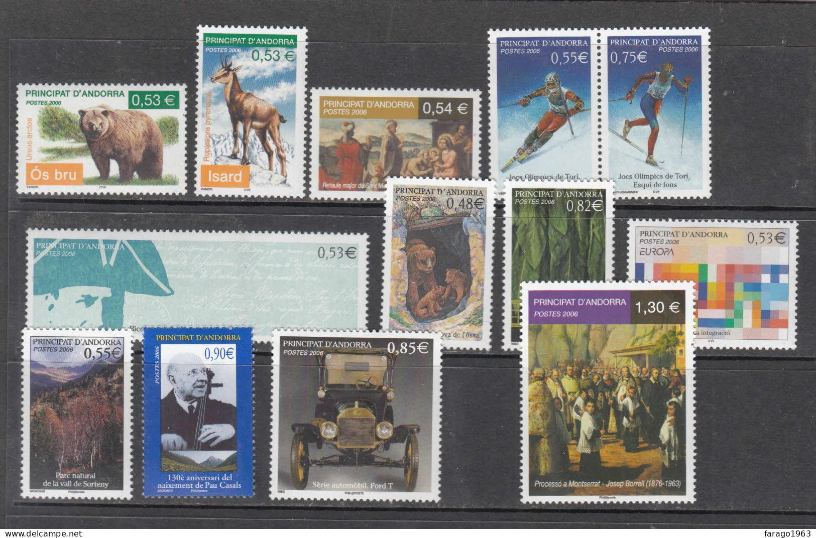 2006 Andorra (French) Collection Of 13 Different  MNH @ 75% FACE VALUE!!! - Ungebraucht