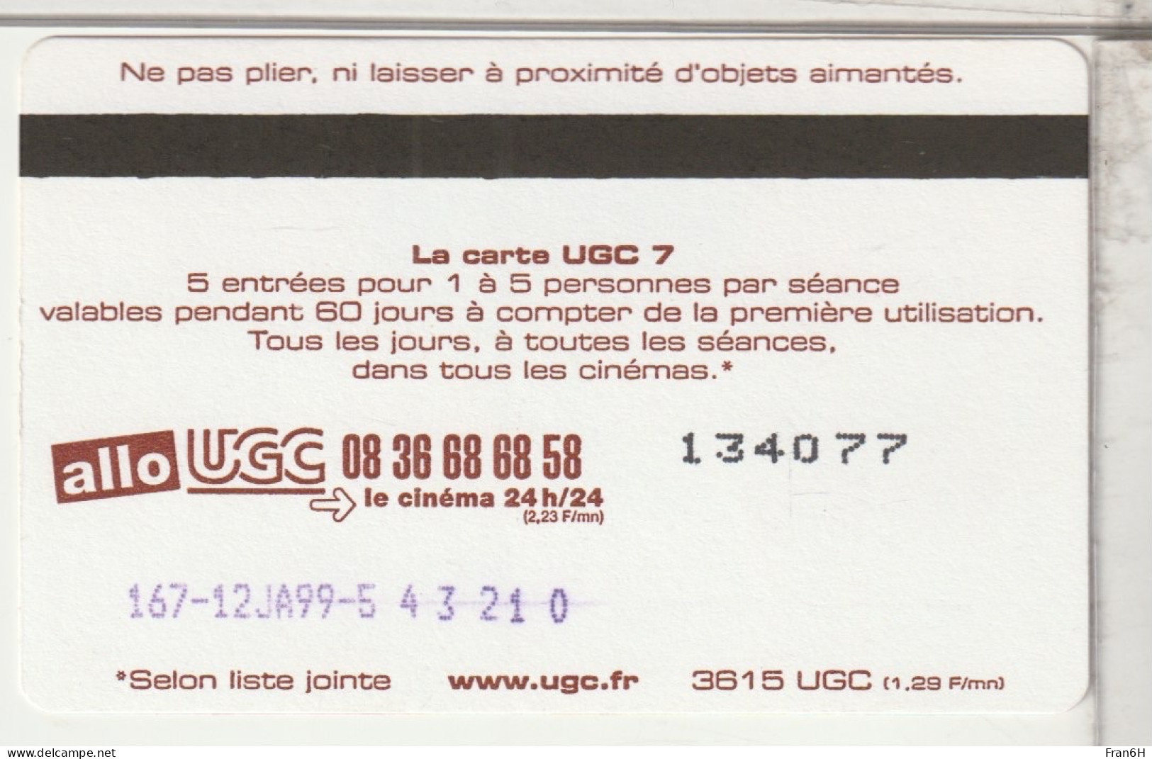 CINÉCARTE  - - Biglietti Cinema