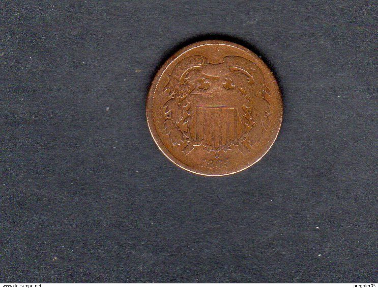 USA - Pièce 2 Cents "Union Shield"  1865 TB/F  KM.094 - 2, 3 & 20 Cents
