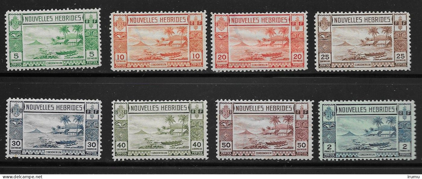 Nlle Hébrides 1938 Y&T 100-1, 103-7, 109; *, Vc 30 EUR (SN 2100) - Neufs