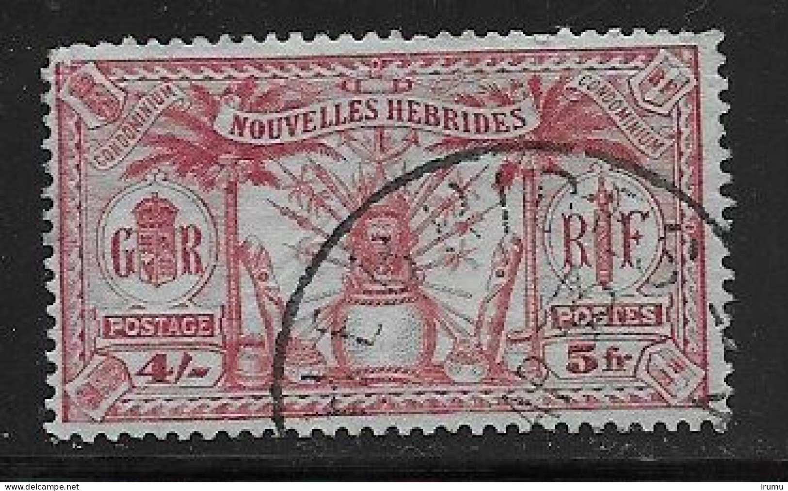 Nlle Hébrides 1925, Y&T 90 Vc 10 EUR (SN 2098) - Usados