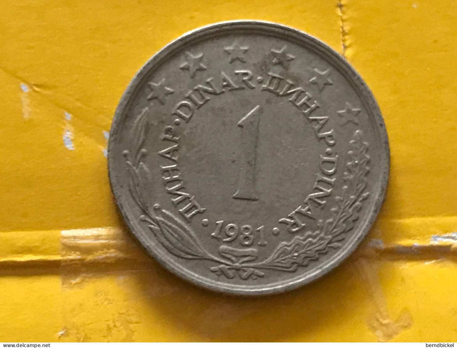Münze Münzen Umlaufmünze Jugoslawien 1 Dinar 1981 - Yugoslavia