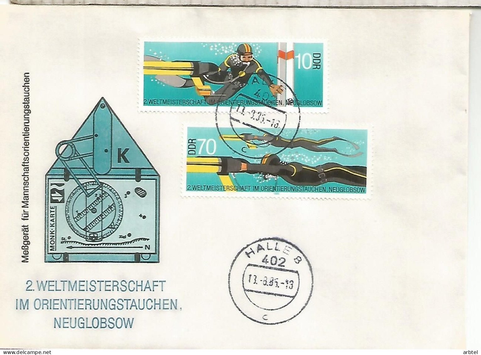 ALEMANIA DDR HALLE NATACION SWIMMING SUBMARINISMO DIVE - Zwemmen