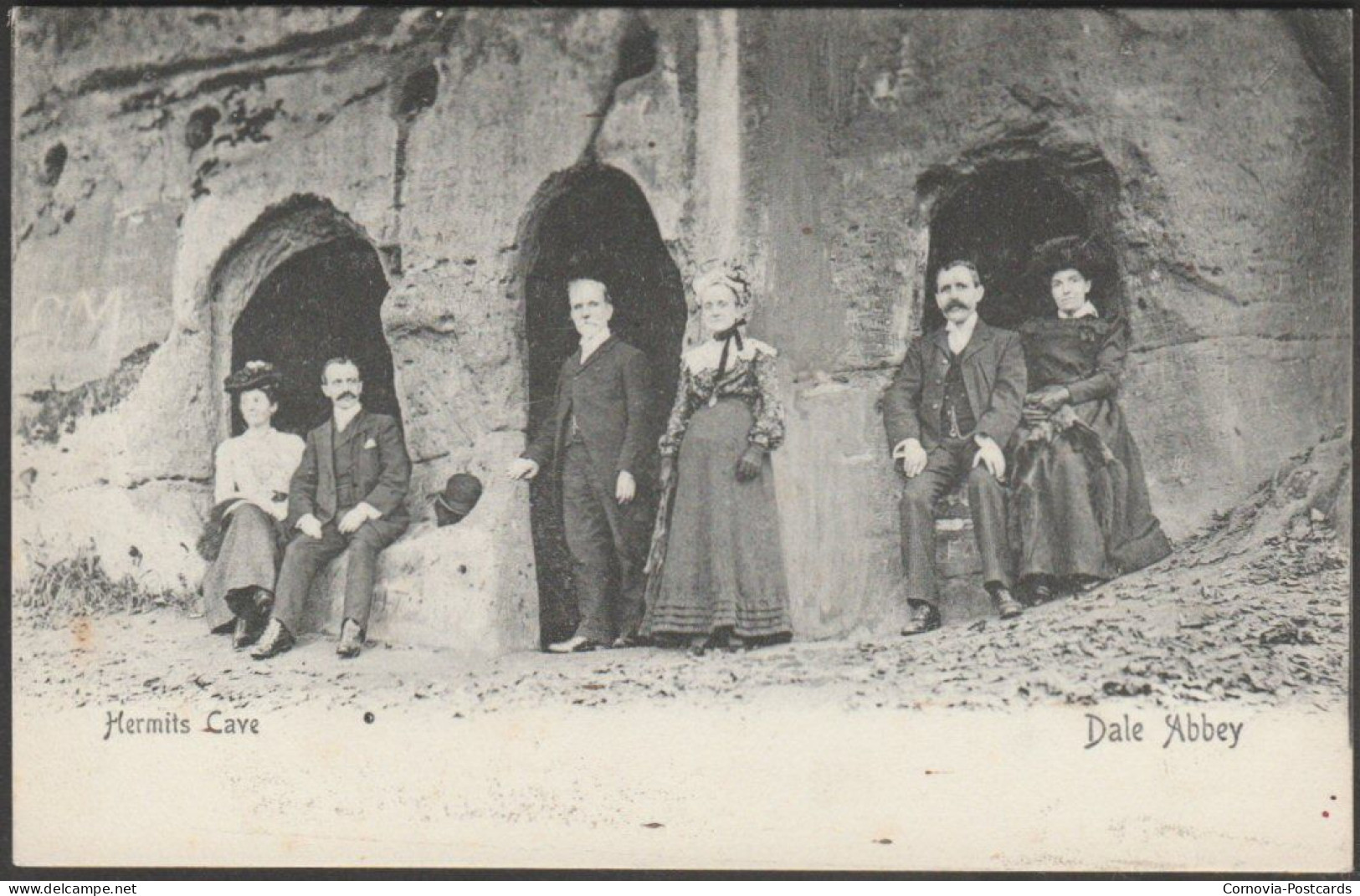 Hermits Cave, Dale Abbey, Derbyshire, C.1905-10 - Wright's Series Postcard - Derbyshire