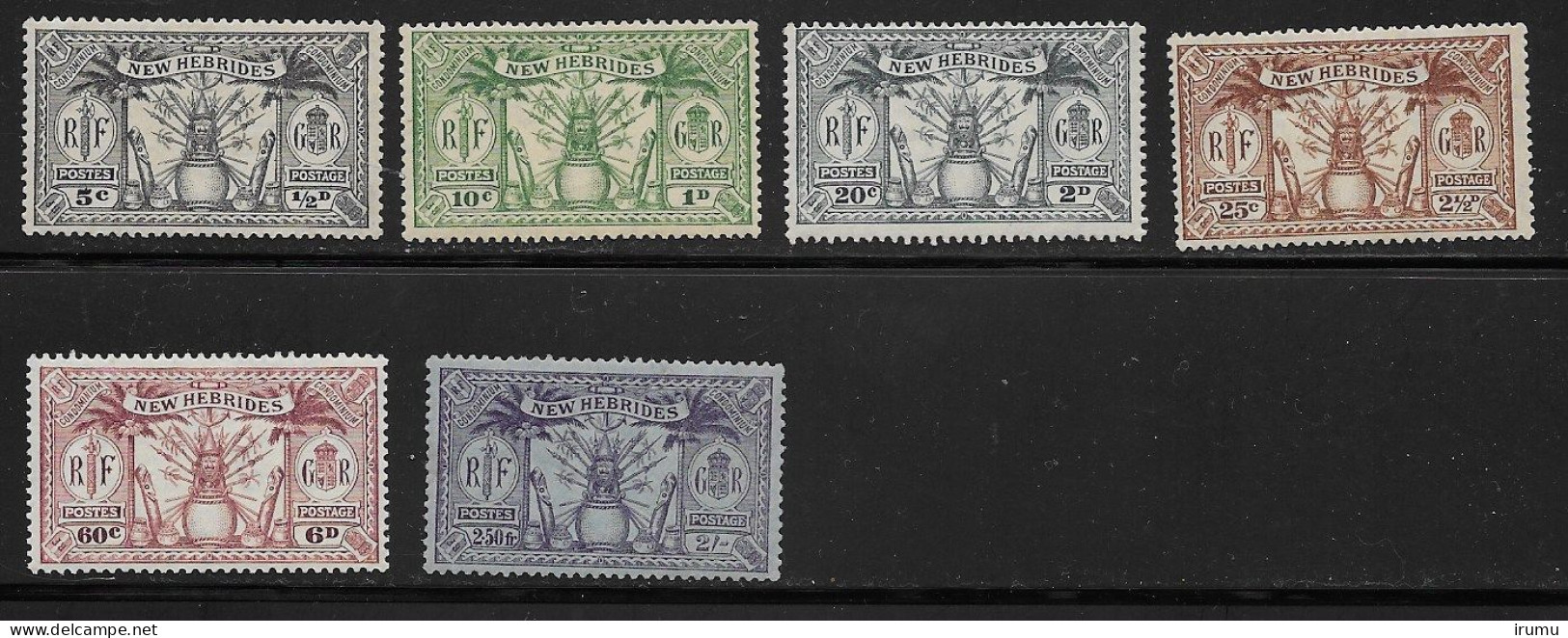 Nlle Hébrides 1925, Y&T 91-4, 96, 98; *; Vc 33.50 EUR (SN 2097) - Unused Stamps