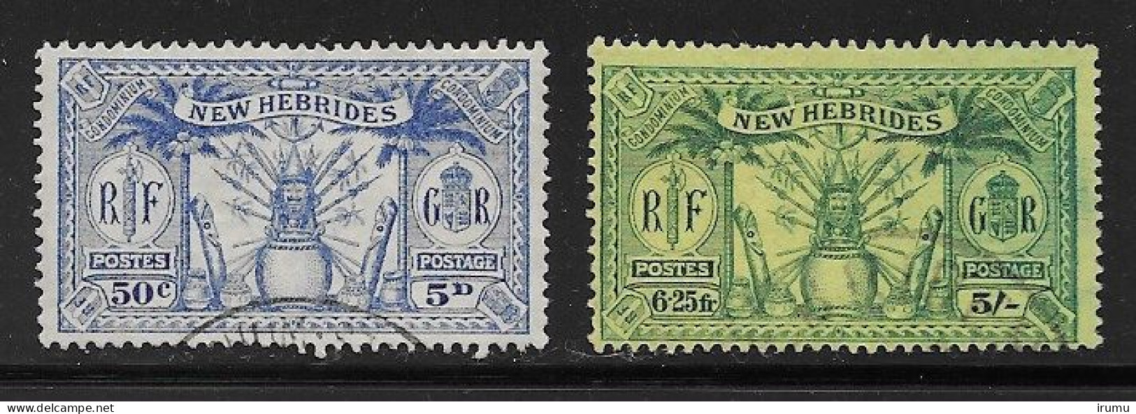 Nlle Hébrides 1925, Y&T 95,99 Vc 31.50 EUR (SN 2099) - Gebruikt