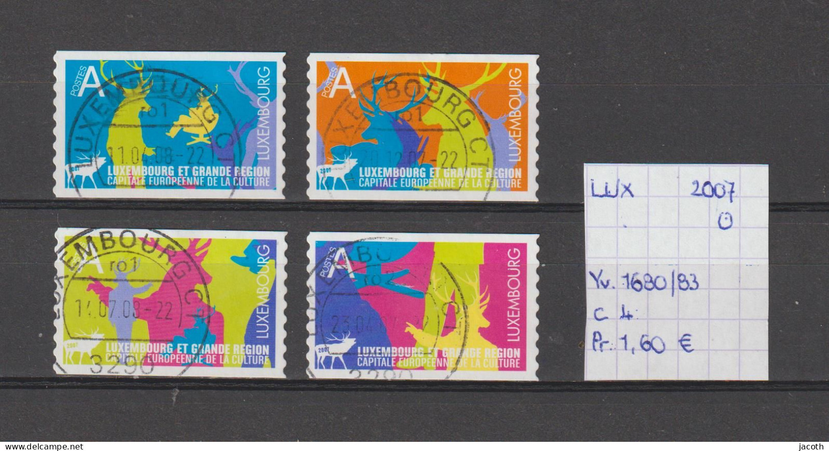 (TJ) Luxembourg 2007 - YT 1680/83 (gest./obl./used) - Usati