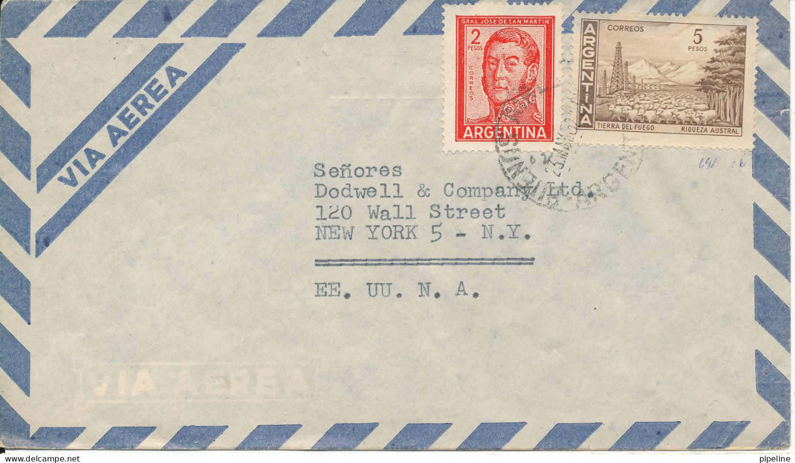 Argentina Air Mail Cover Sent To USA 23-5-1962 - Posta Aerea