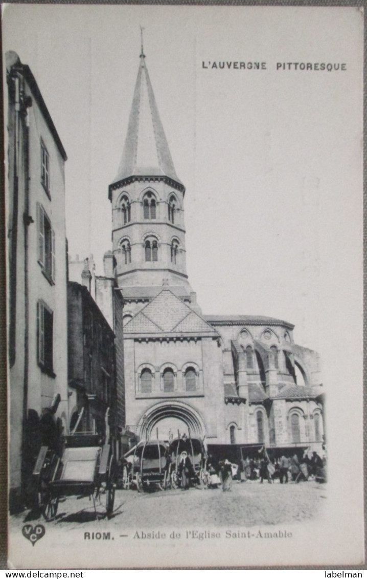 FRANCE AUVERGNE RHONE ALPES PUY DE DOME RIOM CHURCH KARTE CARTE POSTALE ANSICHTSKARTE POSTCARD CARD CARTOLINA POSTKARTE - Brumath