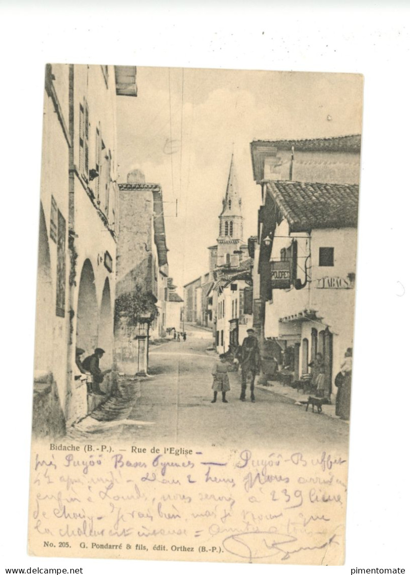 BIDACHE RUE DE L'EGLISE 1903 - Bidache