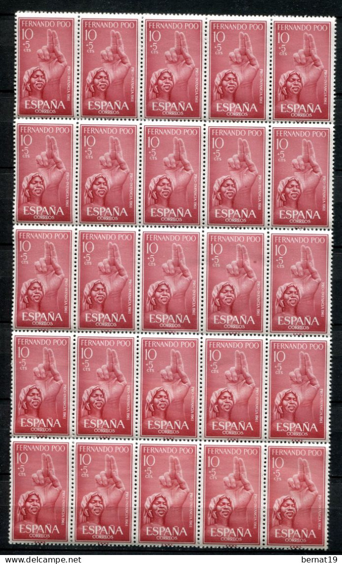 Fernando Poo 1961. Edifil 196-98 X 25 ** MNH. - Fernando Poo