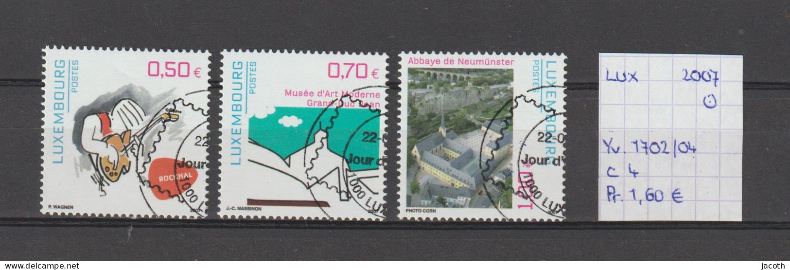 (TJ) Luxembourg 2007 - YT 1702/04 (gest./obl./used) - Gebruikt