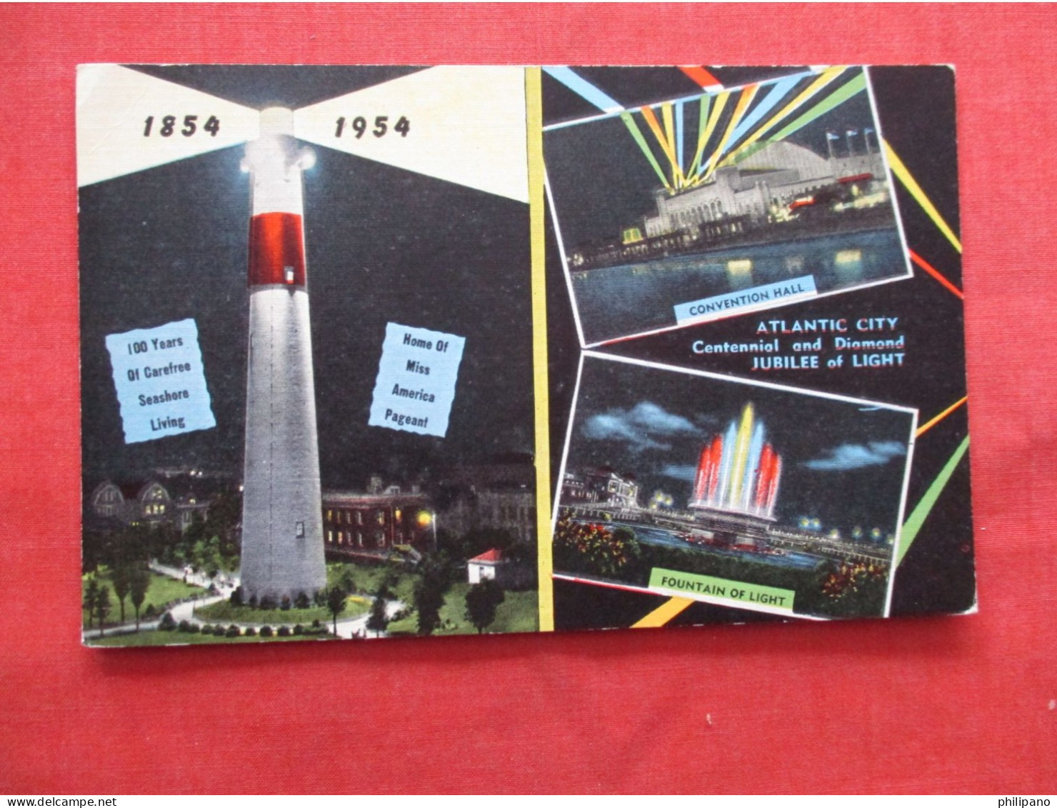 Atlantic City   Centennial & Diamond Jubilee Of Light 1854-1954.  - New Jersey > Atlantic City VRef 6303 - Atlantic City