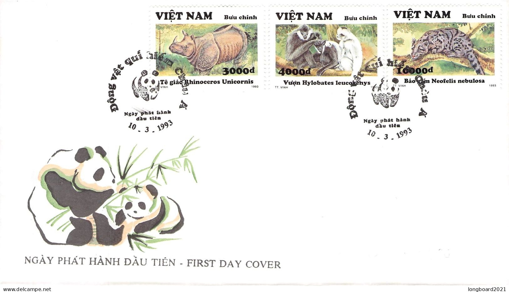 VIETNAM- FDC WWF 1993 -   /4411 - Viêt-Nam