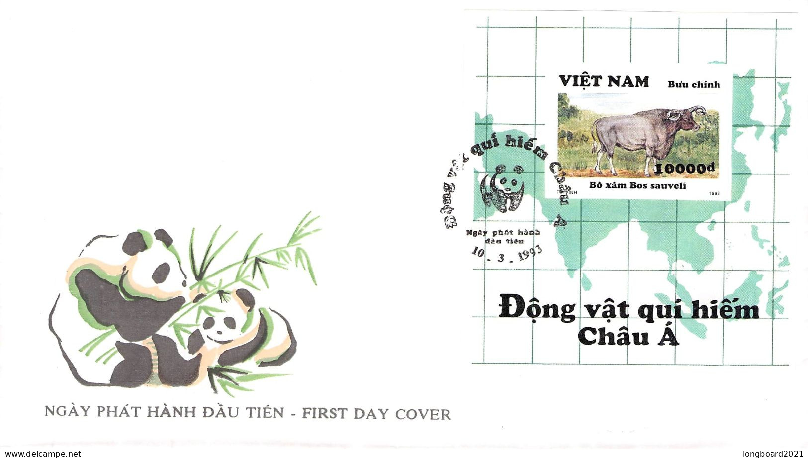 VIETNAM- FDC WWF 1993 -   /4412 - Viêt-Nam