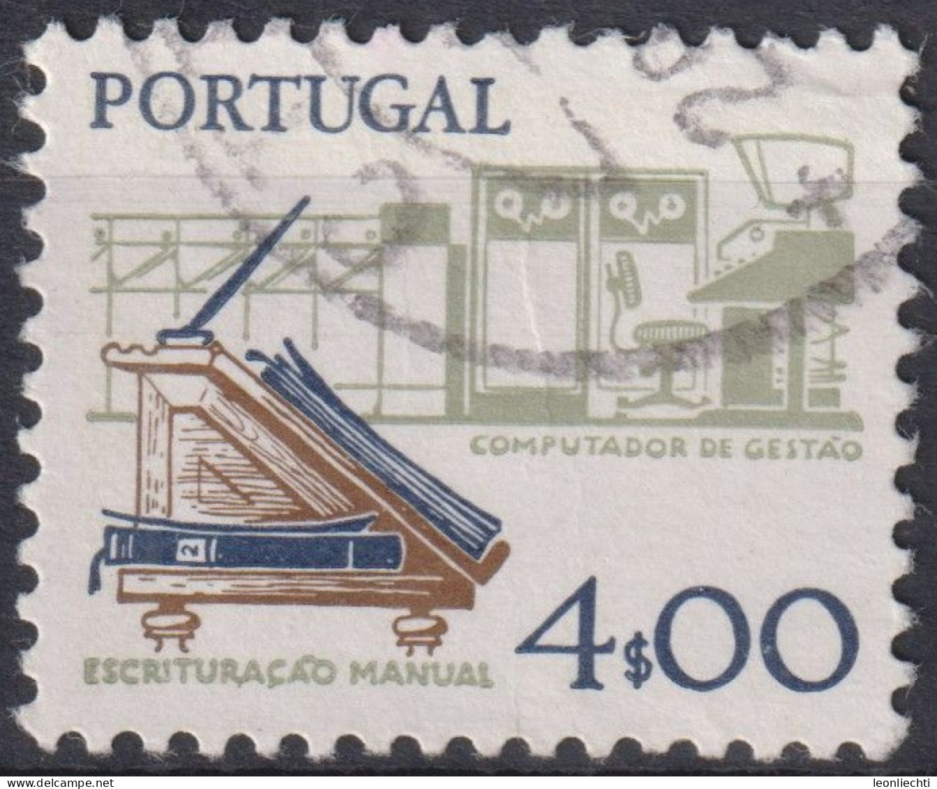 1978 Portugal ° Mi:PT 1388y, Sn:PT 1364, Yt:PT 1368, Writing Desk And Computer - Oblitérés