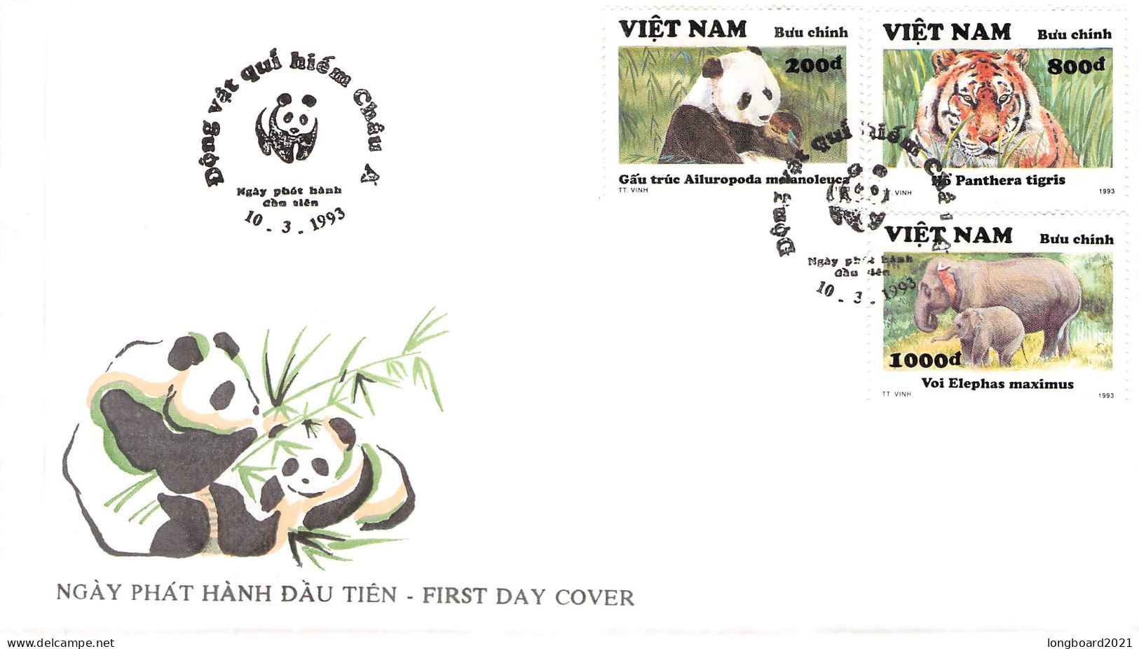 VIETNAM- FDC WWF 1993 -   /4413 - Vietnam