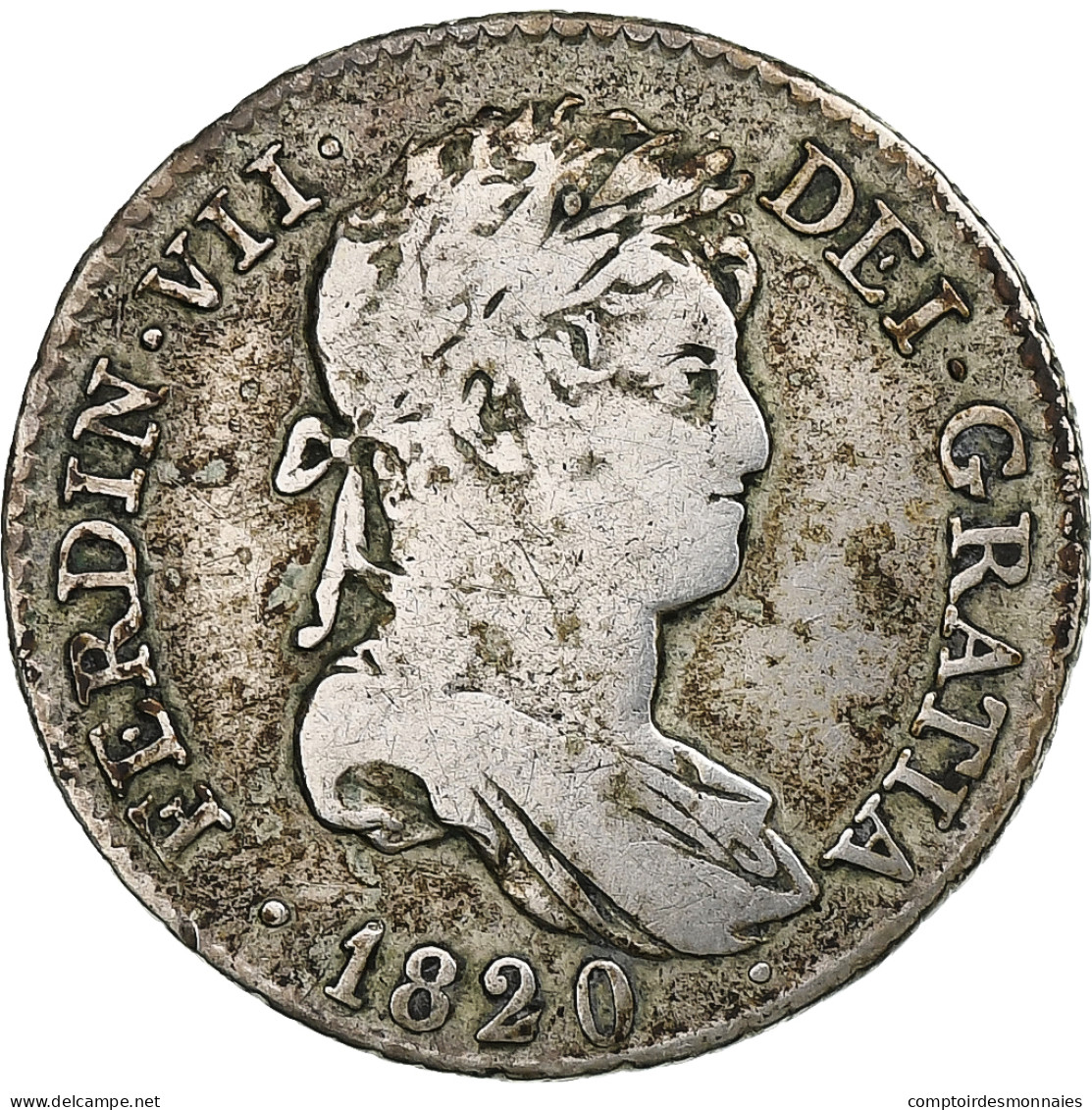 Espagne, Ferdinand VII, Real, Croat, 1820, Madrid, Argent, TB+, KM:462.3 - Primi Conii