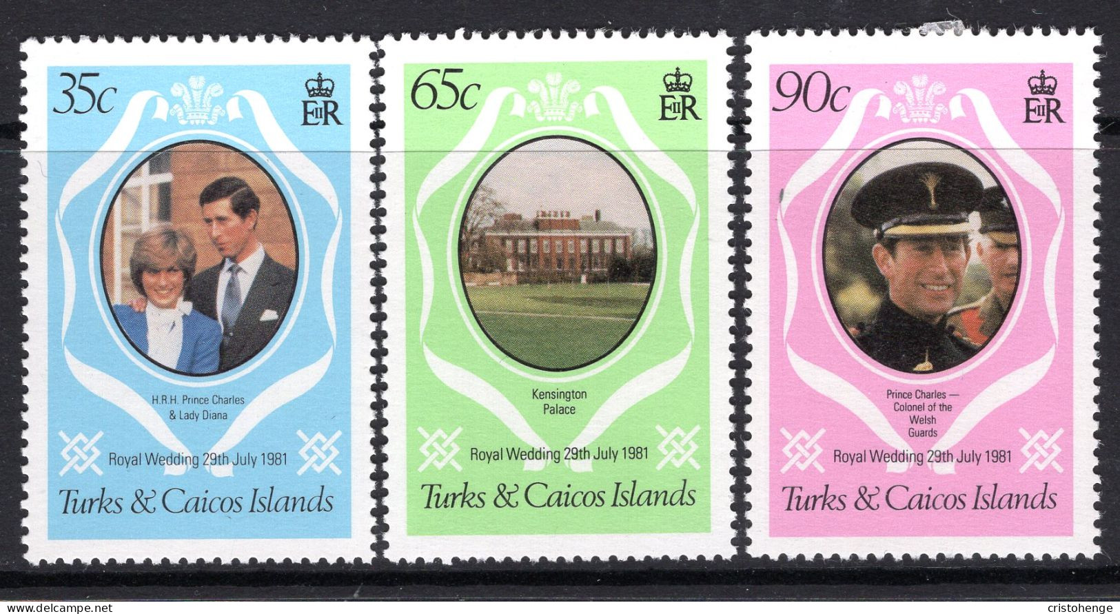 Turks & Caicos Islands 1981 Royal Wedding - P.14 - Set LHM (SG 653-655) - Turks And Caicos