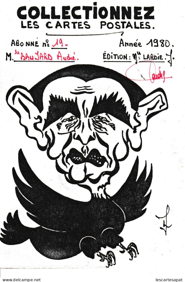 Jacques Lardie Caricature Raymond Barre 1980 - Lardie