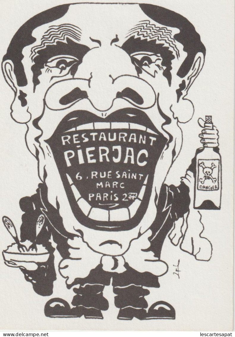 Jacques Lardie Caricature Publicitén Restaurant Pierjac Paris - Lardie