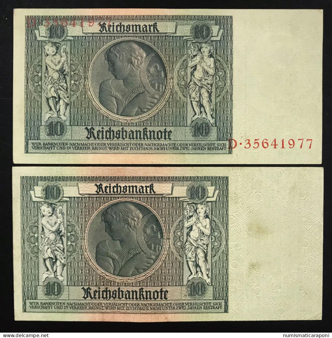 Germania Germany 10 Mark  1929 Pick#180 A + B   LOTTO 546 - 10 Mark