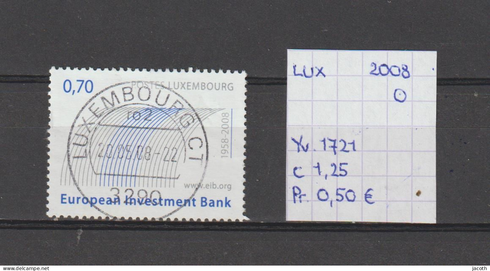 (TJ) Luxembourg 2008 - YT 1721 (gest./obl./used) - Oblitérés